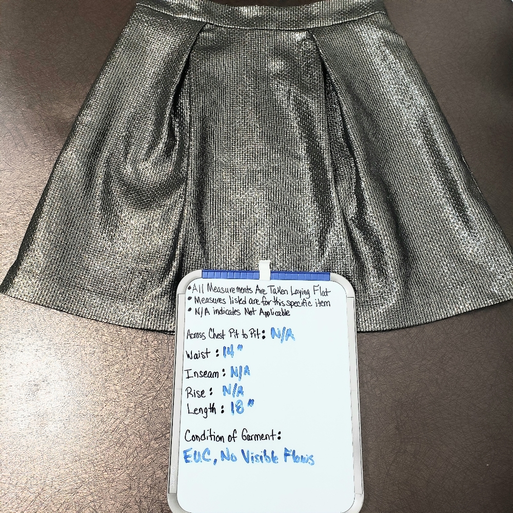 Trina Turk Black & Gold Metallic A-Line Sk… - Picture 8 of 8